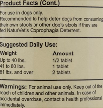 Load image into Gallery viewer, NaturVet Coprophagia Tablets - Time Release - 60ct Bottle