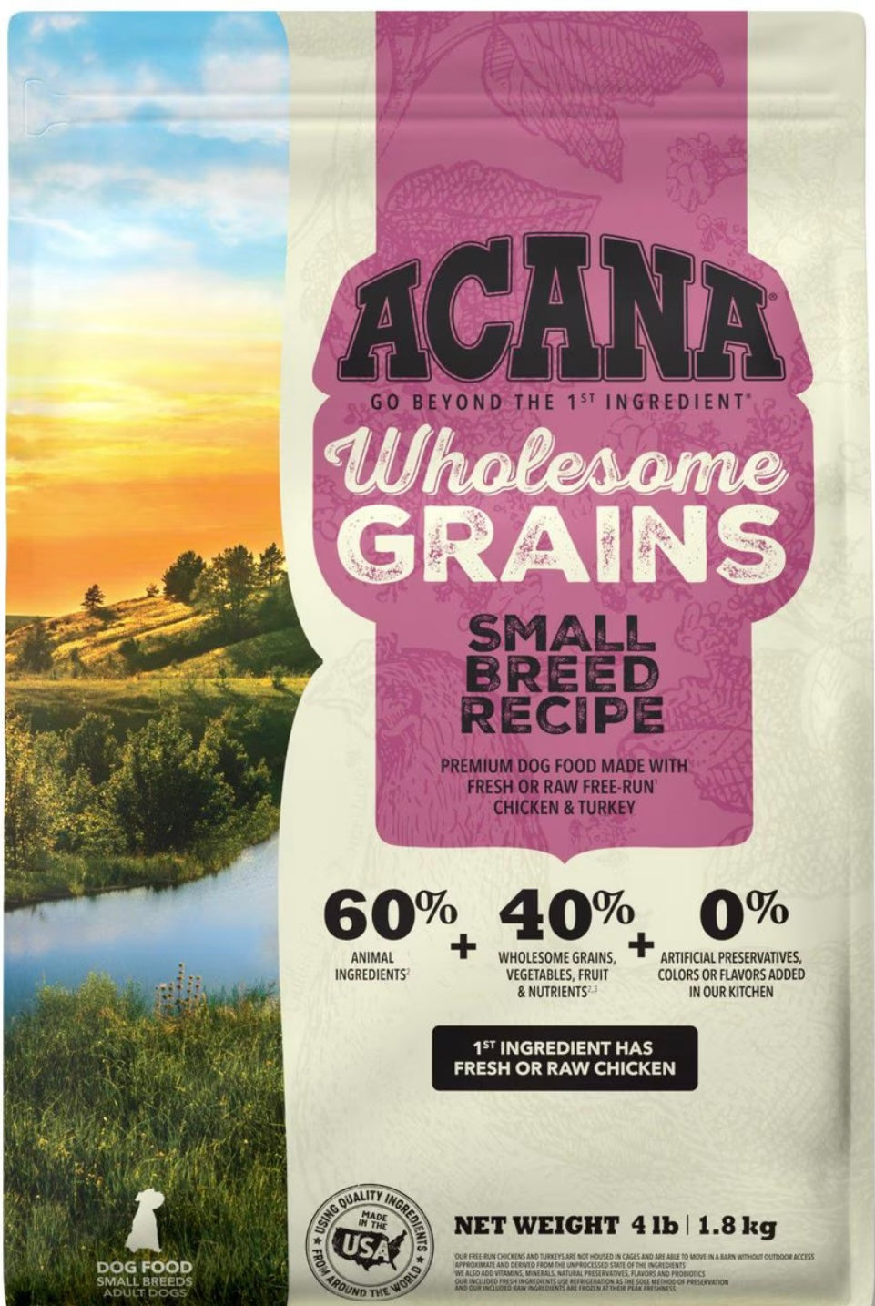 Acana Wholesome Grains Small Breed Recipe 4lbs