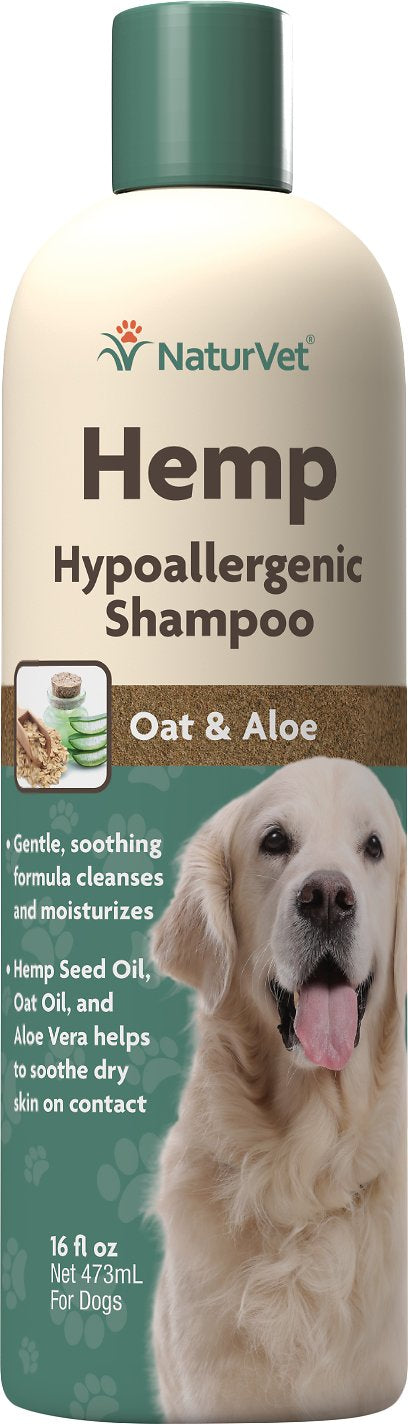 NaturVet Hypoallergenic Hemp Shampoo with Oat Oil & Aloe - 16oz